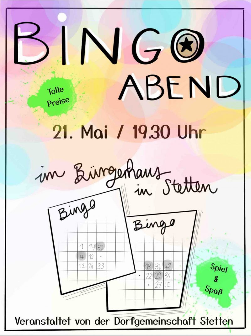 Kommt spontan und versucht euer Glück!